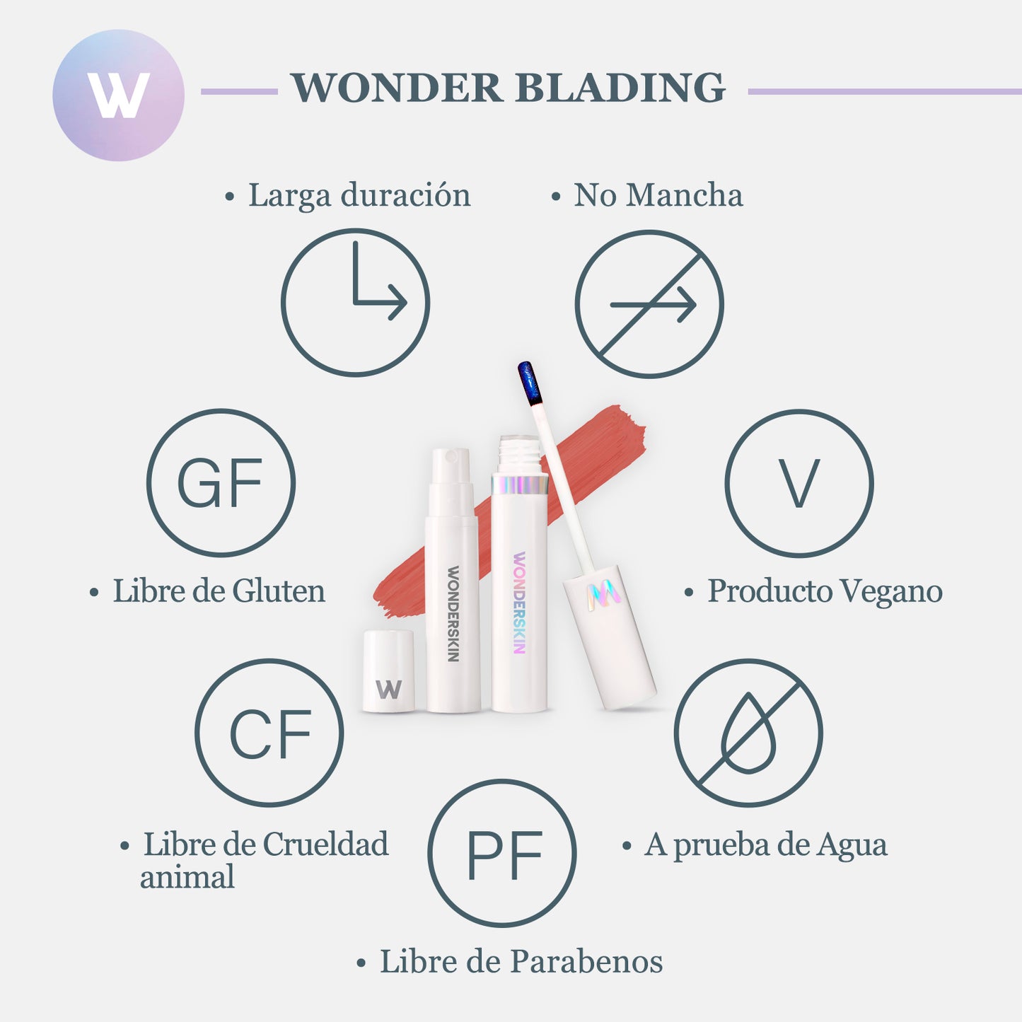 Wonder Blading Lip, Tinta Labial Indeleble de Larga Duración (Kit Lovely)