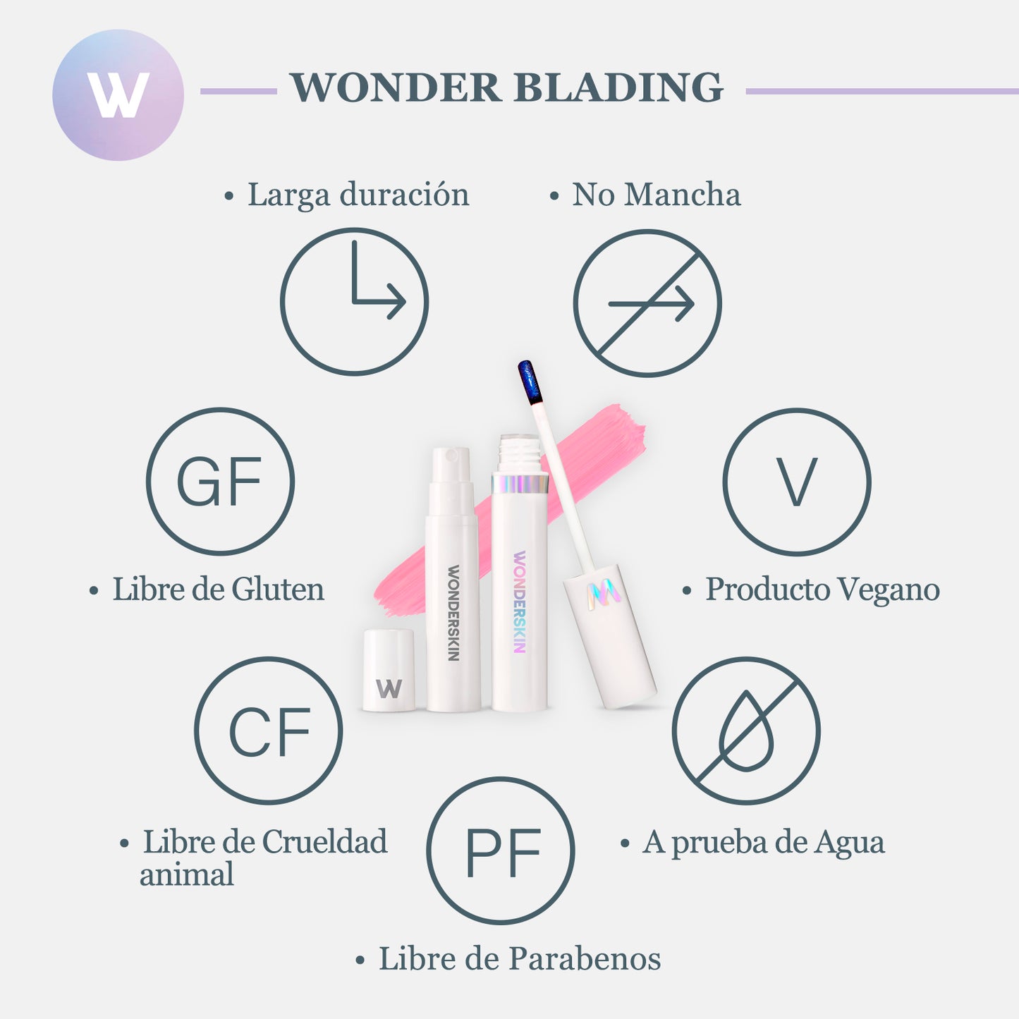 Wonder Blading Lip, Tinta Labial Indeleble de Larga Duración (Kit Beautiful)