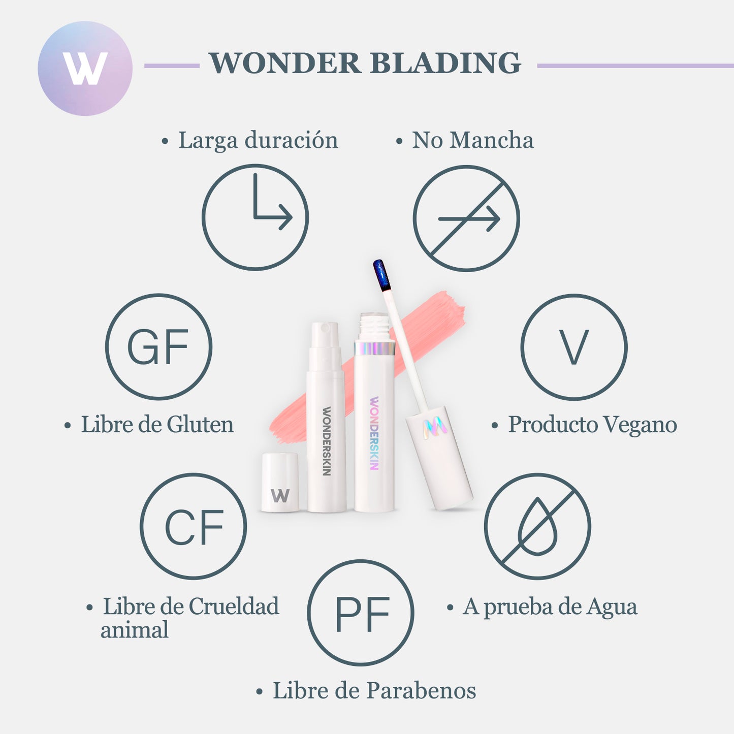 Wonder Blading Lip, Tinta Labial Indeleble de Larga Duración (Kit Xoxo)